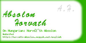 absolon horvath business card
